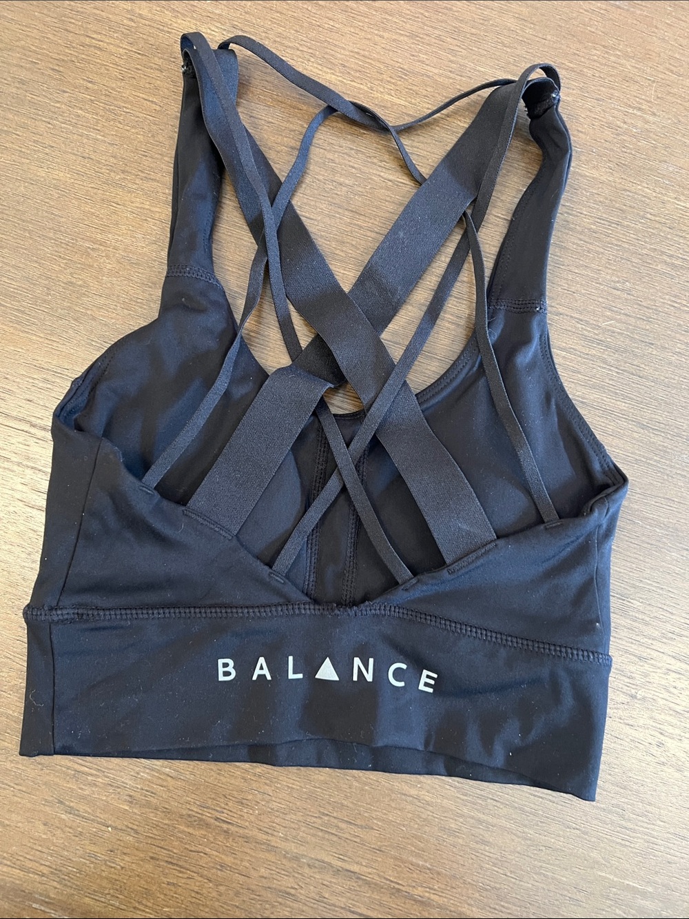 Balance Athletica Black Strappy Crisscross Sports Bra